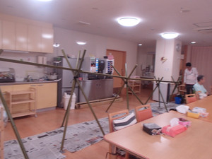 流しそうめんを行ないました