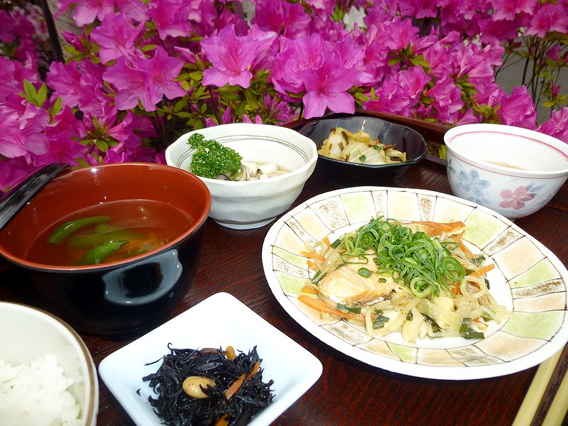 鮭のチャンチャン焼き！！