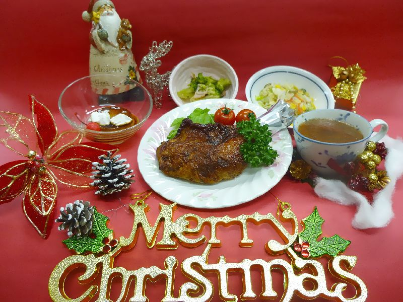 クリスマス献立Ⅱ　ローストチキン！！