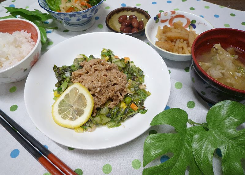 くみのき苑　本部発 豚肉の生姜焼き！！…(^_−)−☆