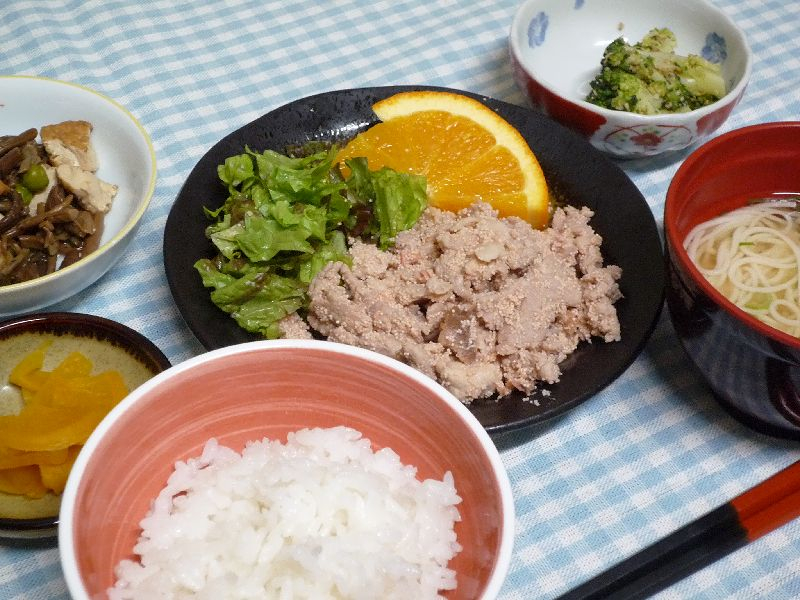 くみのき苑　本部発 豚肉のたらこ炒め！！！！…(^_−)−☆