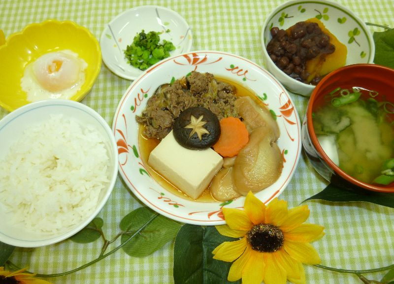 くみのき苑　ゆらら発 　すき焼き風煮付！！…(^_−)−☆