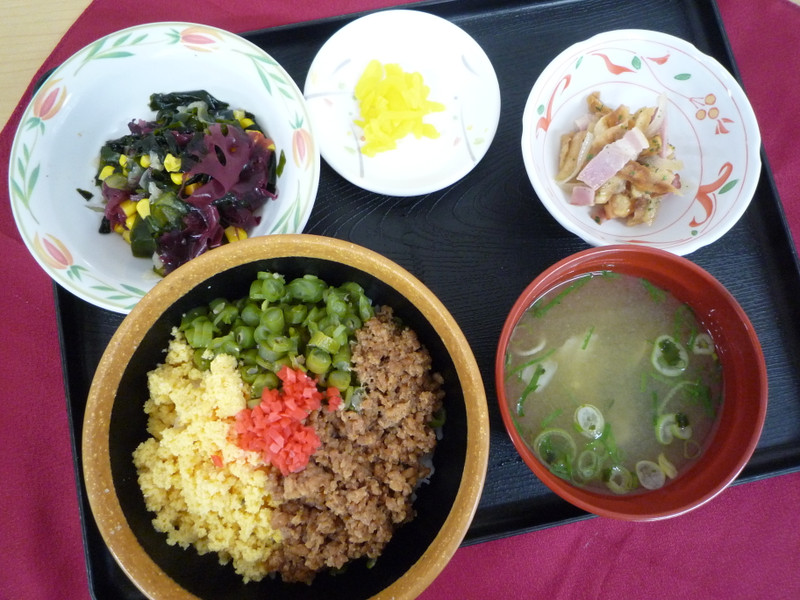 くみのき苑ゆらら　そぼろ丼