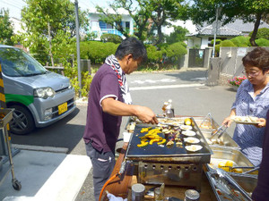 家族会後の楽しいバーベキュ^^♪