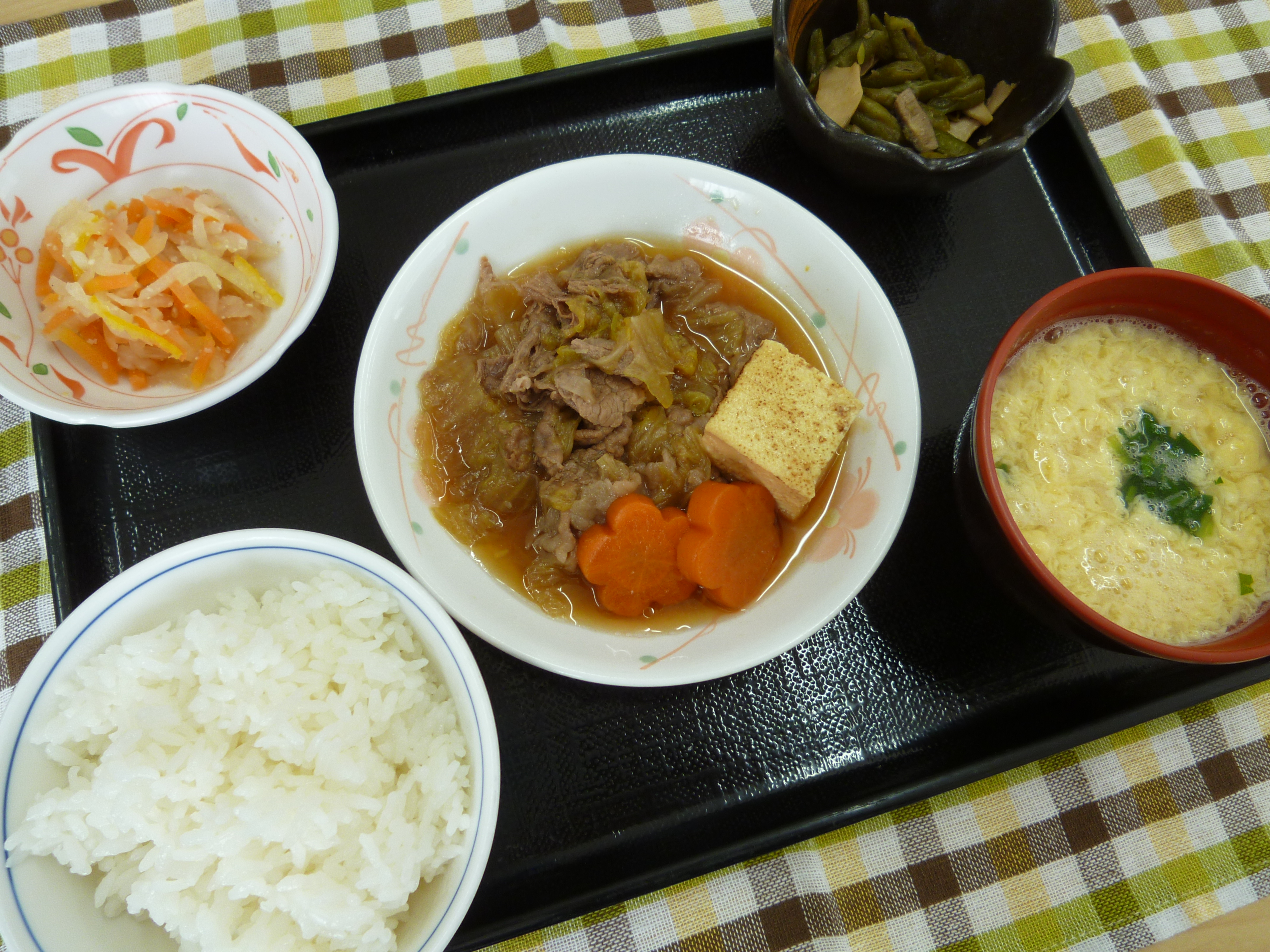 くみのき苑ゆらら　すき焼風煮物