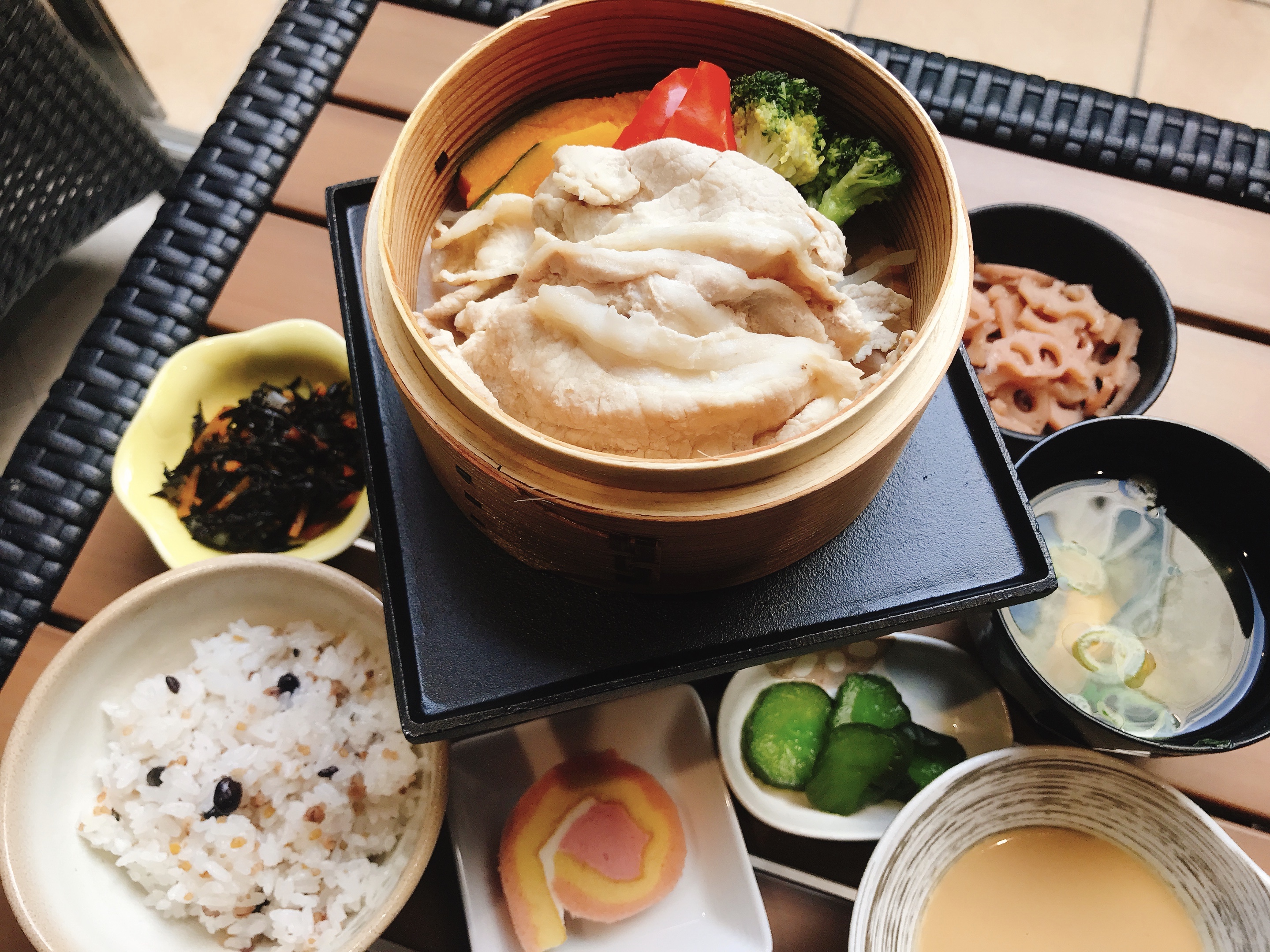 くみのき苑しらさぎ　豚肉と野菜のせいろ蒸し