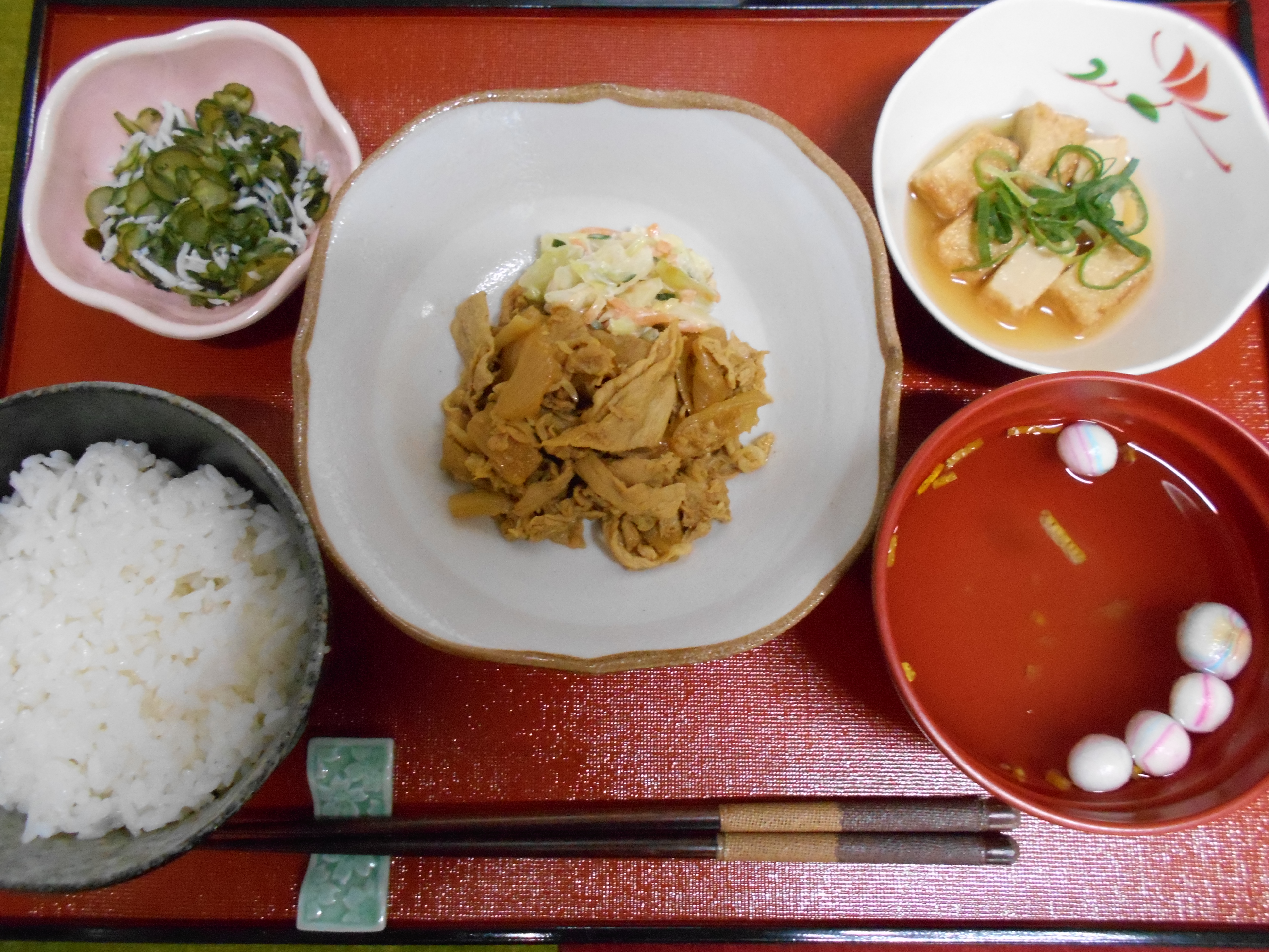 くみのき苑本部　豚肉のカレー照焼