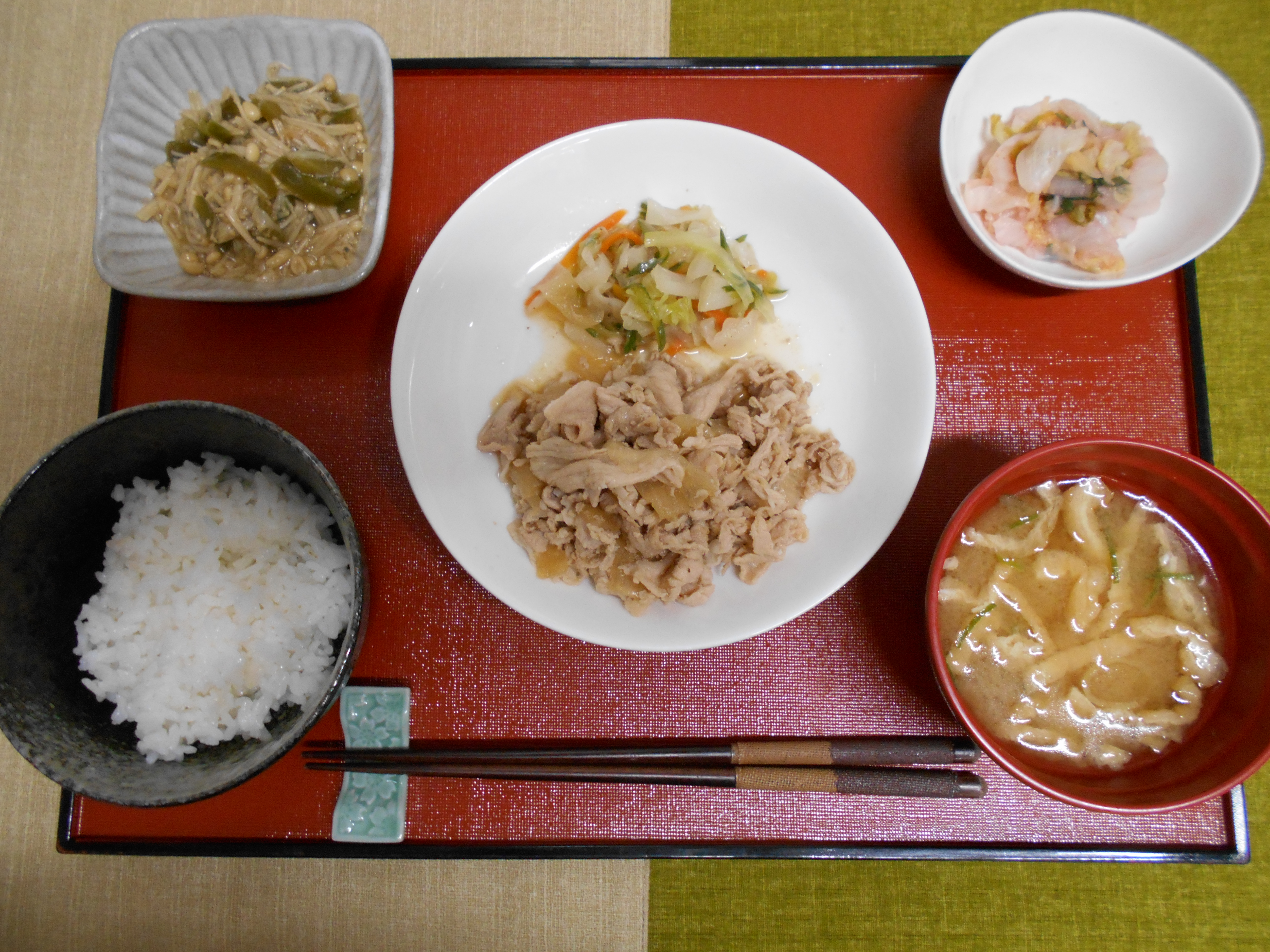 くみのき苑本部　豚肉の生姜焼