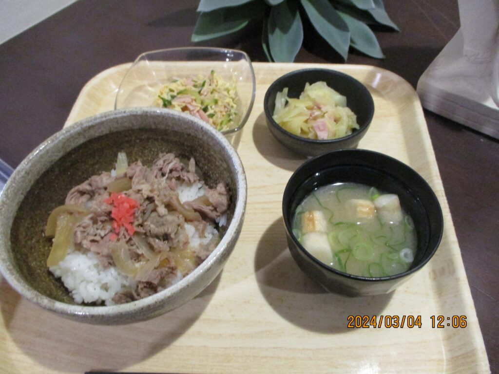 くみのき苑しらさぎ　牛丼