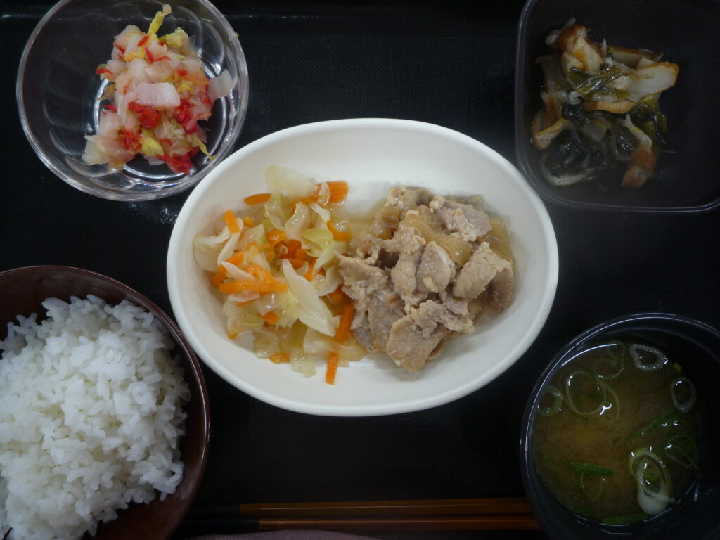 くみのき苑さらさ　豚肉の生姜焼き