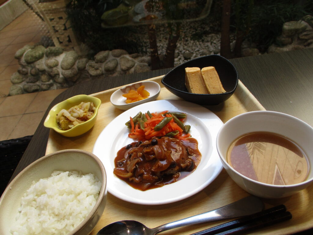 くみのき苑しらさぎ　デミグラスソースハンバーグ